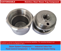 Componente de Trampa de Vapor de Acero Inoxidable Tipo 304 Mecanizado con Precisión CNC, Diseño de Brida Integrada, Tolerancia de 0.01mm, Mecanizado de Barras