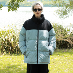 2025 New Fashion Windproof Waterproof Warm Comfortable <b>Long</b> Jacket Stand Collar Splicing Zipper Coat Winter All-<b>Match</b> Couple - Product Image 3