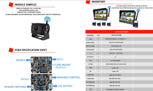 NUEVO 2025 <span class=keywords><strong>Monitor</strong></span> de cámara inalámbrico de 4 canales para coche de 7 pulgadas para camión con detección de punto ciego Ayuda de marcha atrás para coche - Product Image 4
