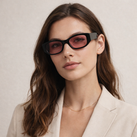 Gafas de Sol Rectangulares Polarizadas UV400 de Alta Calidad, Logotipo Personalizado, Montura Gruesa, Diseño Moderno para Hombre y Mujer
