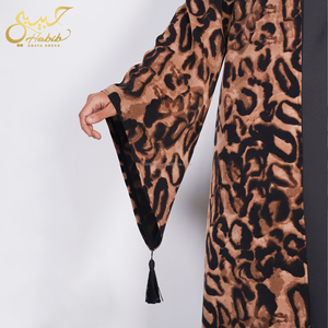 Habib doble cara Abayas mujeres musulmanas doble cara usando Abaya frente abierto Kimono estilo árabe Dubai musulmán Abaya - Product Image 2