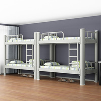 Lit superposé en acier robuste de style industriel, structure démontable, double étage, pour auberge, OEM ODM personnalisé