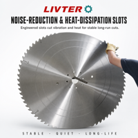 LIVTER Lame de scie circulaire sur mesure de très grand diamètre, lame de scie industrielle de grande taille pour machine à bois lourde