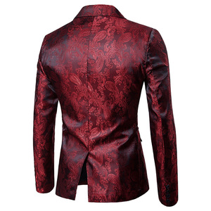 Nuevo <span class=keywords><strong>Traje</strong></span> de Esmoquin Clásico Jacquard para Hombre, 2 Piezas (Blazer + Pantalones), <span class=keywords><strong>Traje</strong></span> de Negocios de Lujo, Corte Slim, Chaqueta de Esmoquin y Pantalones Largos - Product Image 4