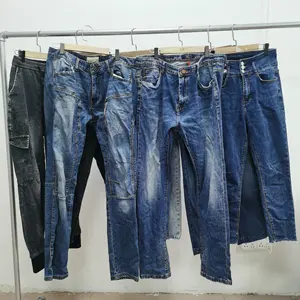 Leverancier Groothandel Hoge Kwaliteit Tweede Hand Mannen Kleding Gebruikte Kleding Jeans Broek Voor Mannen Gebruikt Boyfriend Jeans Voor Dames