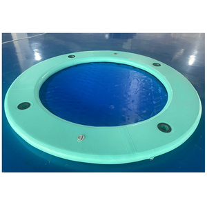 Hamac flottant gonflable de luxe pour la <span class=keywords><strong>piscine</strong></span>, chaise longue ronde avec fond en maille, île gonflable pour les fêtes au bord de la <span class=keywords><strong>piscine</strong></span> et les événements estivaux - Product Image 5