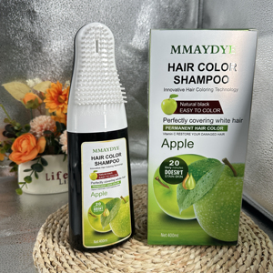 Meidai, directo de fábrica al por mayor de China, champú semipermanente para teñir el cabello de manzana negra con peine para Vinagre de frutas, color inspirado - Product Image 1