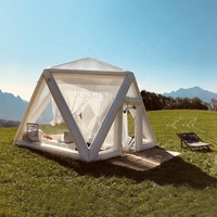 Tente gonflable triangulaire étanche à l'air, maison à bulles transparente, tente étoilée, villa de montagne, hôtel, camping en plein air, vente chaude
