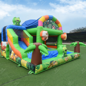 Château gonflable grenouille <span class=keywords><strong>avec</strong></span> <span class=keywords><strong>piscine</strong></span> intégrée et toboggan aquatique – Idéal pour les fêtes estivales en extérieur et la <span class=keywords><strong>location</strong></span> - Product Image 3