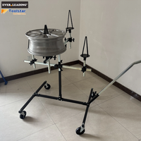Support de peinture pour jantes en métal de luxe, réglable en hauteur, avec 4 roulettes pivotantes et 2 freins, pour atelier de réparation automobile