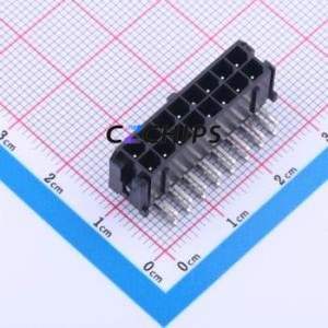 X3025WR-2x08B-46SN Wire-to-Board Pin Header Bent Lead Through Hole,P=3mm Connector 2x8P 3mm Right Angle Insert 16P - Product Image 1