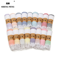 Serviettes de plage turques en coton biologique super doux en gros, serviettes de hammam à séchage rapide, écologiques, à motifs géométriques