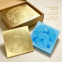 Op maat gemaakte messing logo-embossing mal voor feestelijke geschenkdozen, lederen labels en papierbranding