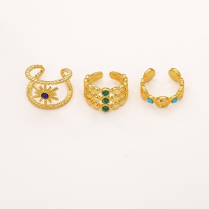 Bague en cuivre plaqué or avec perle, style européen exotique, haut de gamme, tendance, ouverte, pour mariage, exquise, fabrication soignée - Product Image 5