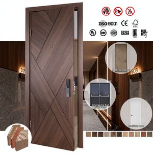 Porte intérieure en bois massif avec placage, homologuée ULC, résistante au feu, fabriquée sur mesure dans le Guangdong, approuvée par les normes américaines - Product Image 6