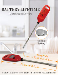 เทอร์โมมิเตอร์วัดอุณหภูมิอาหารแบบดิจิตอล พร้อมเซ็นเซอร์เทอร์โมคัปเปิล - Product Image 2