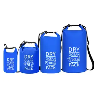 Custom Waterproof Bags Beach Sport Outdoor Wet Pvc Sacks Water Proof Sack Ocean Pack Shoulder Dry Bag