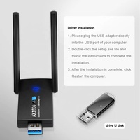 Venta caliente USB Wifi 6 AX1800M Adaptador de doble banda 5G USB 3,0 Antena Combo Wlan Stick Dongle inalámbrico Adaptador USB externo