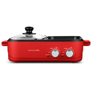 <span class=keywords><strong>Griglia</strong></span> per <span class=keywords><strong>barbecue</strong></span> elettrica con pentola calda <span class=keywords><strong>scaldavivande</strong></span> set tavolo mini base affumicatore all'aperto coreano girarrosto elettrico in ceramica portatile - Product Image 3