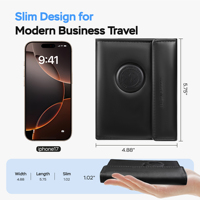 MiLi MiTag Duo: Cartera Inteligente para Pasaportes con Sistema Dual, Compatible con Find My de Google, Rastreador de Viaje con Control por Aplicación, Alternativa a AirTag
