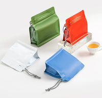Sachet Doypack Mat Multicolore avec Fermeture Zip Double Scellée et Cordon de Serrage pour Grains de Café, Thé, Noix et Emballage Cadeau