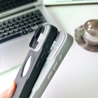 Coque de téléphone créative personnalisée en TPU souple, magnétique, antichoc, avec support d'objectif pour iPhone 12 13 14 15 16 17 Pro Max Plus