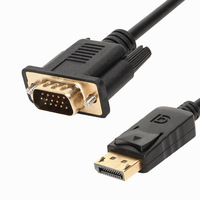Adaptador DP a VGA HDTV DP macho a VGA macho El cable convertidor proporciona un rendimiento de cable superior y conexiones confiables