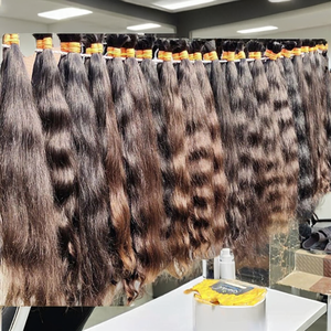 SHARMIN ENTERPRISE Women Cuticle Aligned Loose Wave Water Wave Raw Remy Virgin Indian <b>Tape</b>-In Hair Extensions <b>Machine</b> Double - Product Image 2