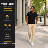 Polo homme noir slim fit à manches courtes avec patte de boutonnage, décontracté, été, urbain, vierge, personnalisable, vente en gros