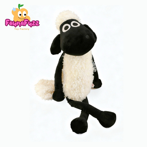 ตุ๊กตา Shaun <span class=keywords><strong>the</strong></span> Sheep การ์ตูนสั่งทำพิเศษ ไส้ใยสังเคราะห์ PP ขนาดใหญ่ ตุ๊กตาสัตว์ขนาดกลางถึงใหญ่ ของเล่นนุ่มขนาดใหญ่ - Product Image 4