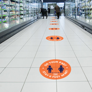 Kích thước lớn sàn Decal PVC bền Scratch/chống trượt phim sticker cho trung tâm mua sắm siêu thị Quảng cáo khuyến mãi bán - Product Image 3