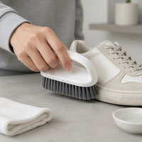 Brosse de nettoyage pour chaussures blanches, brosse à poils doux pour vêtements et chaussures, entretien ménager