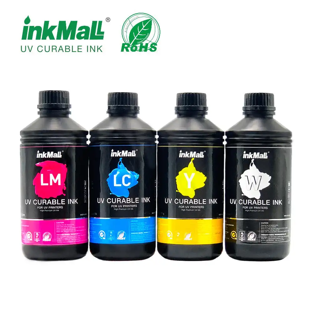 Inkmall Neutral Led UV y tinta UV para Ricoh Gen 5 / Gen6/ UV híbrido imprimir tanto en y material suave