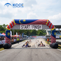 Arche gonflable publicitaire personnalisée avec logo pour la ligne de départ/arrivée, idéale pour les courses de karting, les marathons, les événements en plein air, les entrées de portails.