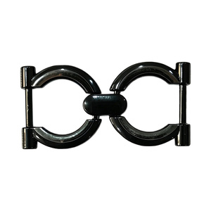 Hebilla de metal plateado de aleación de hierro y zinc con diseño de mordaza de caballo para decoración de mocasines y bolsos de hombre - Product Image 1