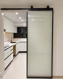 Puerta Corredera Multifuncional Personalizada con Riel Superior, Puertas Interiores de Madera Personalizadas con Espejo o Estantería - Product Image 5