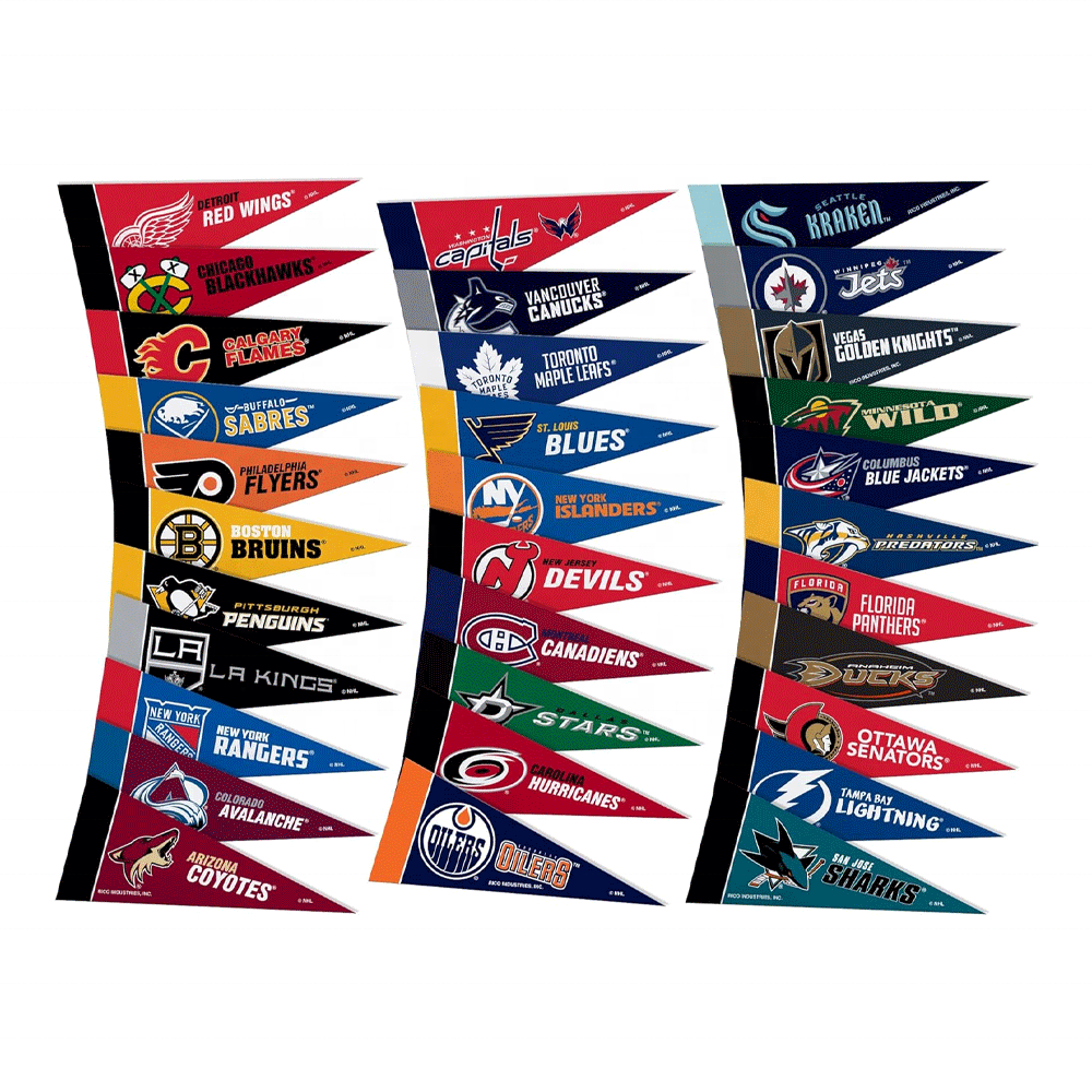 NHL Custom Flag Wholesale All Team Banner Decorative Popular Mini Pennant League Set nhl Flags