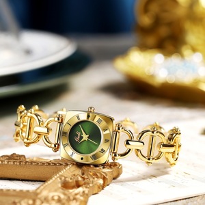 Reloj vintage de aleación, reloj de pulsera de lujo totalmente de cobre, reloj de cuarzo retro y exquisito para mujer - Product Image 5