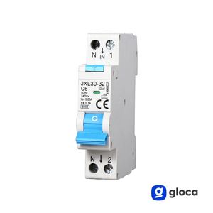 โกลก้า อาร์ซีโบ มินิเซอร์กิตเบรกเกอร์ 1P+N 6A 30Ma 220V C6 1 โมดูล ติดตั้งบนรางดิน - Product Image 3