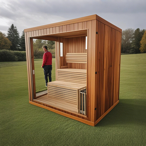 Prix d'usine personnalisé cabine de douche extérieure bain de vapeur sec humide pruche cèdre rouge sauna chambres avec <span class=keywords><strong>massage</strong></span> corporel - Product Image 5