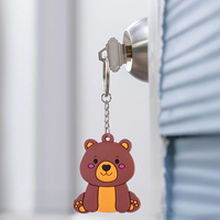 Porte-clés mousqueton promotionnel en caoutchouc durable, léger et étanche, forme personnalisée, cadeaux souvenirs de mode en gros