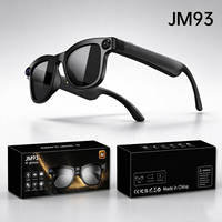 Lunettes Intelligentes JM93 AI avec Caméra Sans Fil, Capture Photo/Vidéo en Temps Réel, Traduction d'Appels, Contrôle Tactile pour Hommes