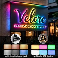 Lettres en acrylique personnalisées avec éclairage LED, logo découpé au laser 3D, signalétique commerciale pour devanture de magasin, café, salon, boutique de détail