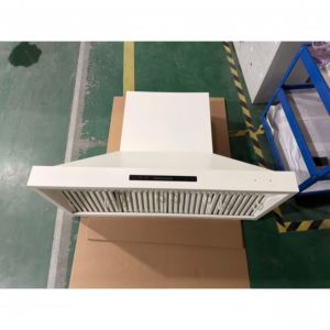 Hotte aspirante électrique domestique 48 pouces 1800 CFM personnalisable avec arrêt retardé, télécommande, 3 vitesses, filtre à déflecteurs, en acier inoxydable blanc - Product Image 1