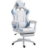 Chaise de jeu ergonomique de luxe personnalisée avec fonction extensible, design mignon pour fille, cuir moderne, chaise pivotante