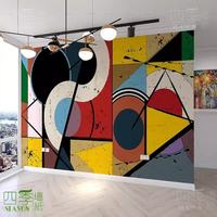 2025 nuevo arte abstracto pintura al óleo papel tapiz PVC Internet celebridad dormitorio TV pared tela Fondo pared Graffiti papel tapiz
