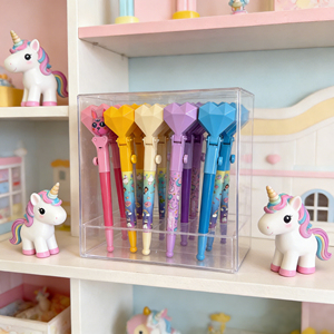 Penne Giocattolo Pop-up per Bambini <span class=keywords><strong>con</strong></span> Motivi Cartoon, Penne a Forma di Cuore <span class=keywords><strong>con</strong></span> Unicorni e Personaggi dei Cartoni, Penne a Sfera per Regali di Festa - Product Image 3