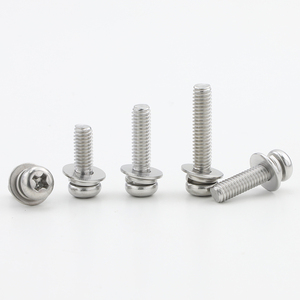 Juego de tornillos Sems de acero inoxidable 316 con cabeza hueca Phillips y junta de resorte plana, tamaños M3, M4, M5, M6 - Product Image 4