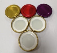 Capsules métalliques en fer blanc à ouverture par torsion avec bouton de sécurité, diamètres 58 mm, 66 mm, 82 mm