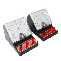 Alat pengajaran Lab, plastik skala ganda, pengukur tegangan Panel Dial Analog sensitif